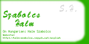 szabolcs halm business card